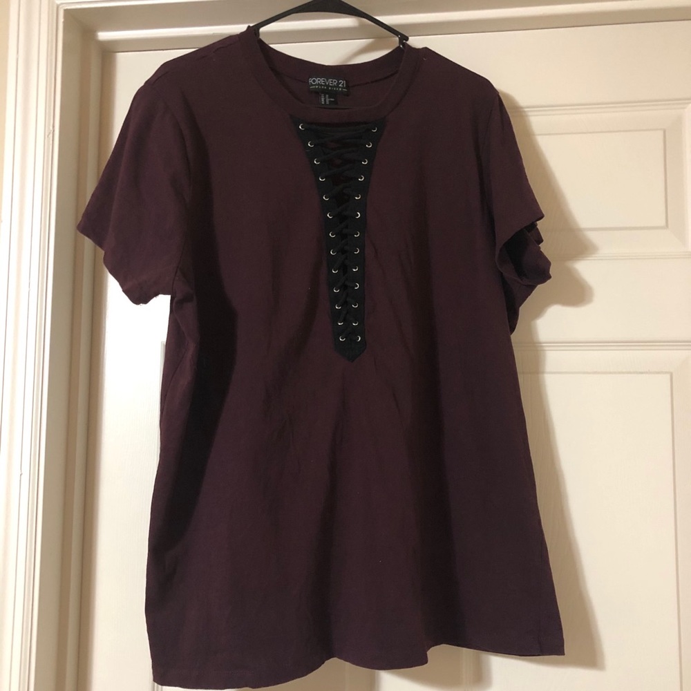Forever 21 lace up tee!